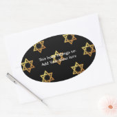 Ster van David Ovale Sticker (Envelop)