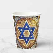 Ster van David Paper Cup, Maat: 8oz Paper Cup Papieren Bekers (Achterkant)