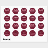 Ster van David Pattern Bat Mitzvah Ronde Sticker (Vel)