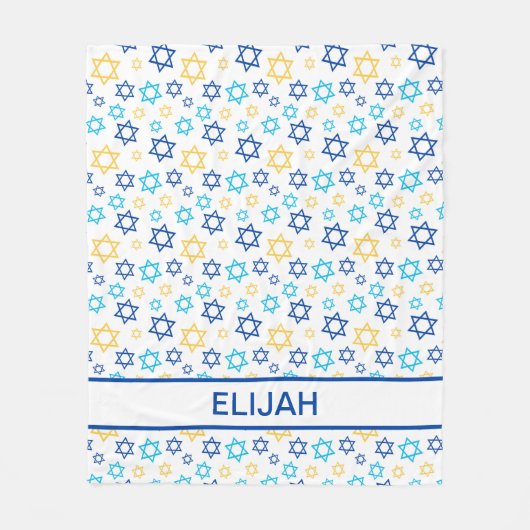 Ster van David Personalized Fleece Blanket (Voorkant)