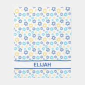 Ster van David Personalized Fleece Blanket Deken (Voorkant)