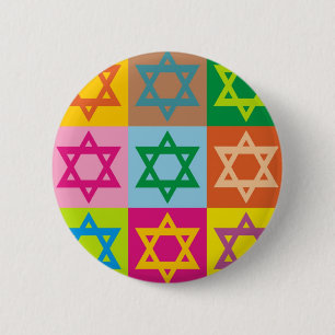 Ster van David Ronde Button 5,7 Cm
