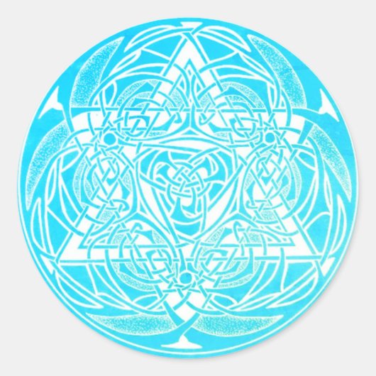 ster van David Ronde Sticker (Voorkant)