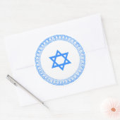 Ster van David Ronde Sticker (Envelop)