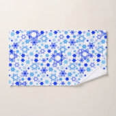 Ster van David Shades van Blue Random Pattern Bad Handdoek (Handdoek)