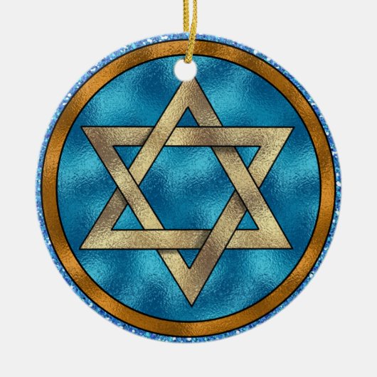 Ster van David Shalom - SRF Keramisch Ornament (Voorkant)
