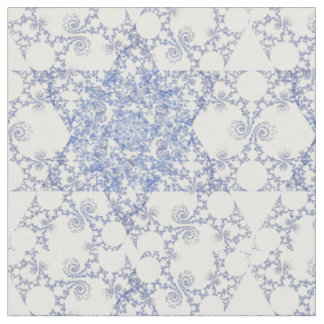 Ster van David Snowflake Fabric Design Stof
