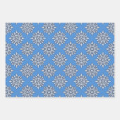 Ster van David Snowflakes Chanoeka Set Inpakpapier Vel (Voorkant 2)