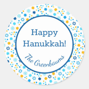 Ster van David Snowflakes Gift Label