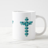 Ster van David Star Cross Blue Optical Illusion Jumbo Beker (Rechts)