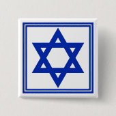 Ster van David Vierkante Button 5,1 Cm (Voorkant)