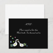 Ster van David Wedding Bar Bat Mitzvah RSVP Joods Kaartje (Voorkant / Achterkant)