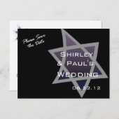 Ster van David Wedding Briefkaart (Voorkant / Achterkant)
