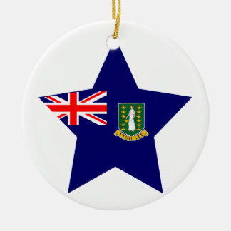 Ster van de Britse Maagdeneilanden Keramisch Ornament