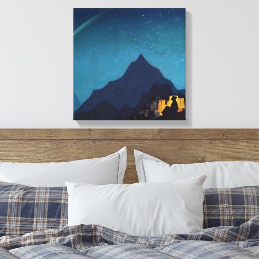 "Ster van de Hero" van Nicholas Roerich Canvas Afdruk (Insitu (Slaapkamer))
