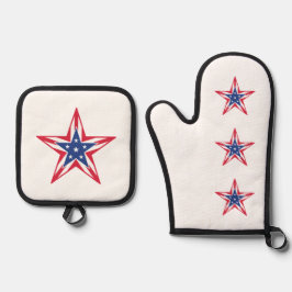 Ster van de vrijheid ovenwant & pannenlap set