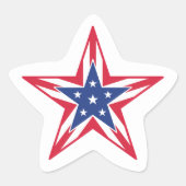 Ster van de vrijheid ster sticker (Voorkant)