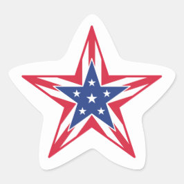 Ster van de vrijheid ster sticker