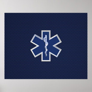 Ster van het Leven Ambulance Medische Noodhulp Die Poster