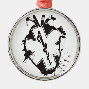 ster van het leven anatomisch hart metalen ornament