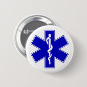 Ster van het symbool ronde button 5,7 cm (Voorkant /achterkant)