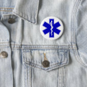 Ster van het symbool ronde button 5,7 cm (In situ)