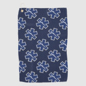 Ster van leven Paramedische EMS op blauw koolstofd Golfhanddoek (Voorkant)