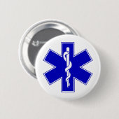 Ster van leven ronde button 5,7 cm (Voorkant /achterkant)