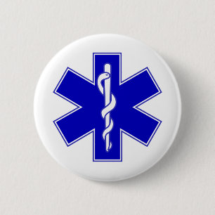Ster van leven ronde button 5,7 cm
