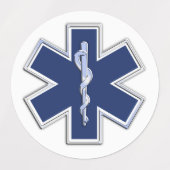 Ster van levensstijl Paramedische koolstofvezel Labels (Design 1)
