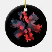 ster van life bokeh keramisch ornament (Achterkant)