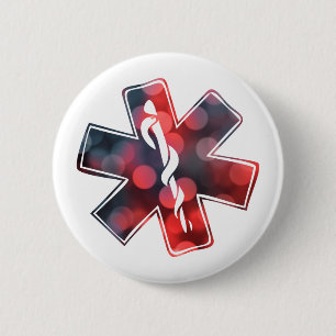 ster van life bokeh ronde button 5,7 cm