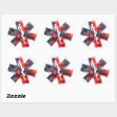 ster van life bokeh ronde sticker (Vel)