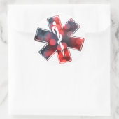 ster van life bokeh ronde sticker (Tas)