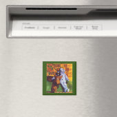 STER VAN WONDER Vierkante Magneet / Groen (Insitu (Vaatwasser))