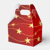 Ster Versierd Ruby Rood Patroon Bedankdoosjes (Achterkant)