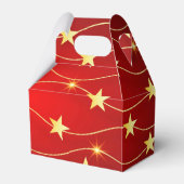 Ster Versierd Ruby Rood Patroon Bedankdoosjes (Voorkant Zijde)