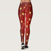 Ster Versierd Ruby Rood Patroon Leggings (Achterkant)