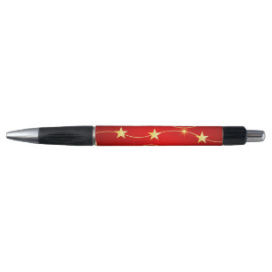 Ster Versierd Ruby Rood Patroon Pen