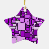 Ster voor kerstboom keramisch ornament (Achterkant)