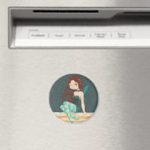 Ster- zoete ster fee op een bakstenen muur magneet (Insitu (Vaatwasser))