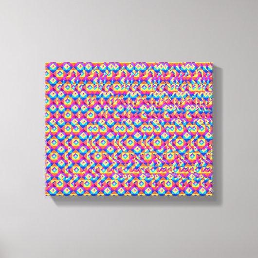 Stereogram Heart and Hands 3d poster Canvas Afdruk (Voorkant)