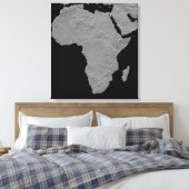 Stereoscopisch uitzicht van Noord-Amerika Canvas Afdruk (Insitu (Slaapkamer))