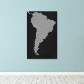 Stereoscopisch uitzicht van Zuid-Amerika Canvas Afdruk (Insitu (Houten vloer))