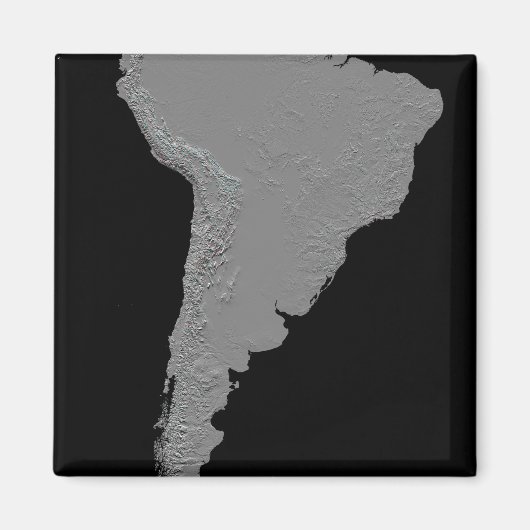 Stereoscopisch uitzicht van Zuid-Amerika Magneet (Voorkant)