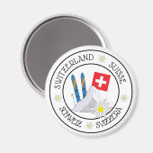 Stéréotypes suisses Aimant Réfrigérateur blanc (Recto/Verso)