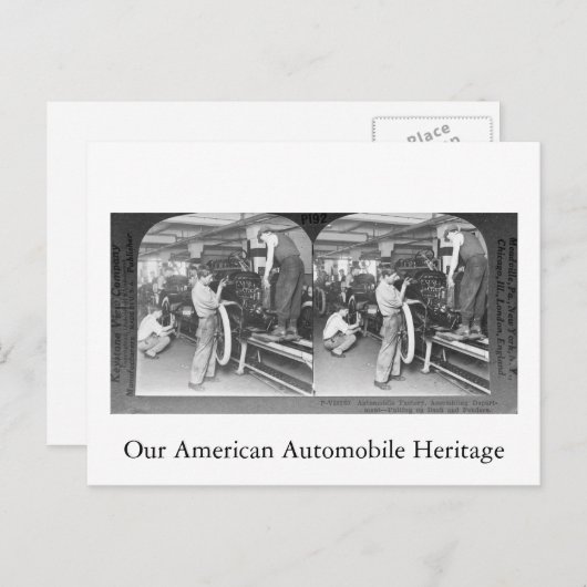 Stereoview Ons Automobiel Erfgoed Briefkaart (Voorkant / Achterkant)