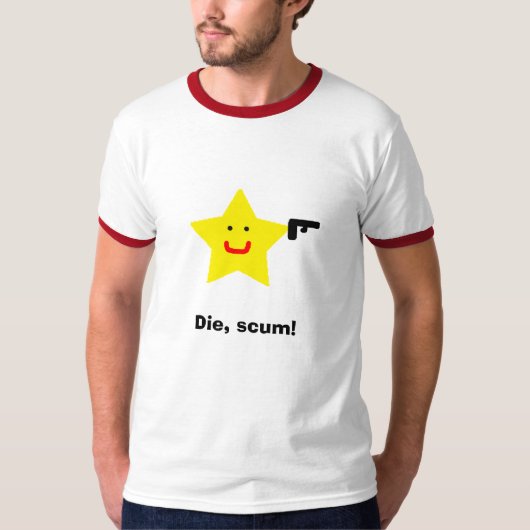 Sterf, scum. t-shirt (Voorkant)