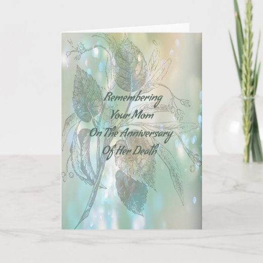 Sterfdag kaart voor Moeder (Voorkant)