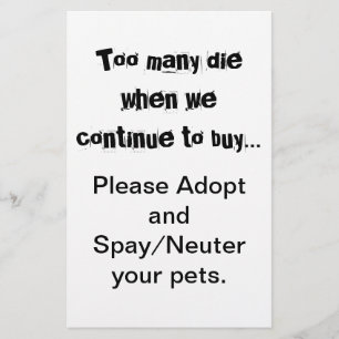Sterilisatie Castratie Adoptie Folder Flyer